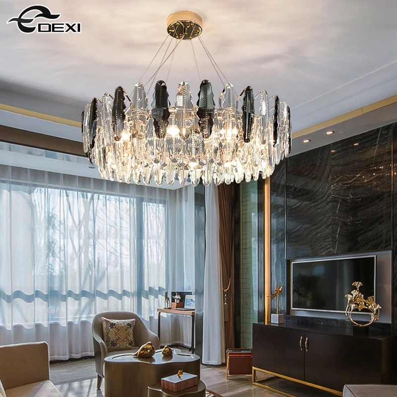 

Nordic Living Room LED Chandelier Crystal Lamp Bedroom Ceiling Lamp Kitchen Ceiling Chandelier Villa Lighting Home Decor Lights