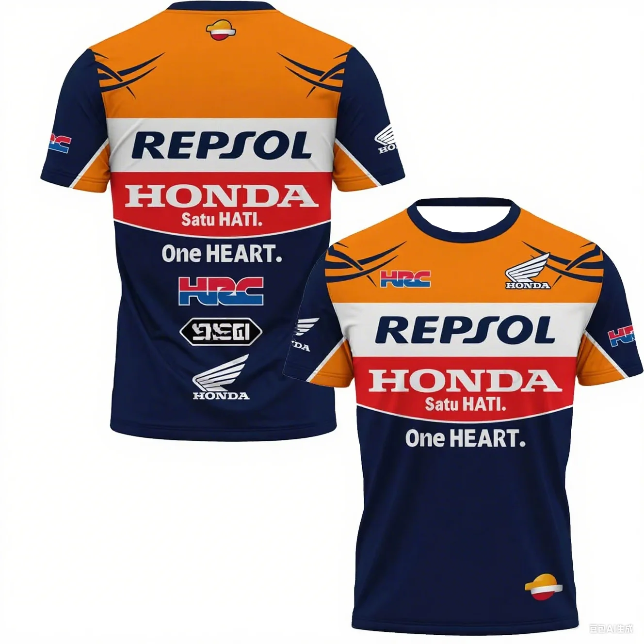 

Honda Quick Dry Racing Men Geometric stripes Print Motorcycle Biker Jersey Sportswear Short Sleeve Lightweight Outdoor T-shirt