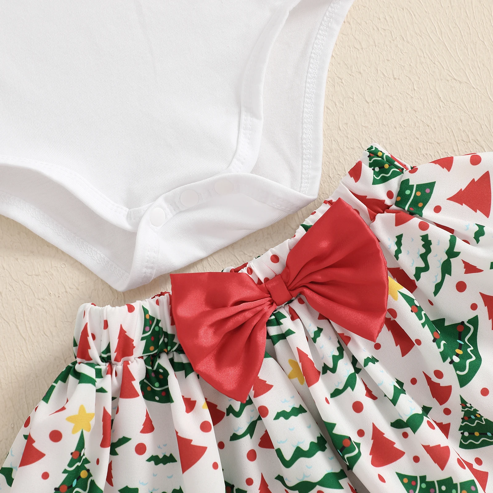 3 قطعة عيد الميلاد طفل الفتيات تنورة مجموعات وتتسابق لطيف طويلة الأكمام إلكتروني شجرة طباعة رومبير ألف خط تنورة عقال طفل رضيع مجموعات