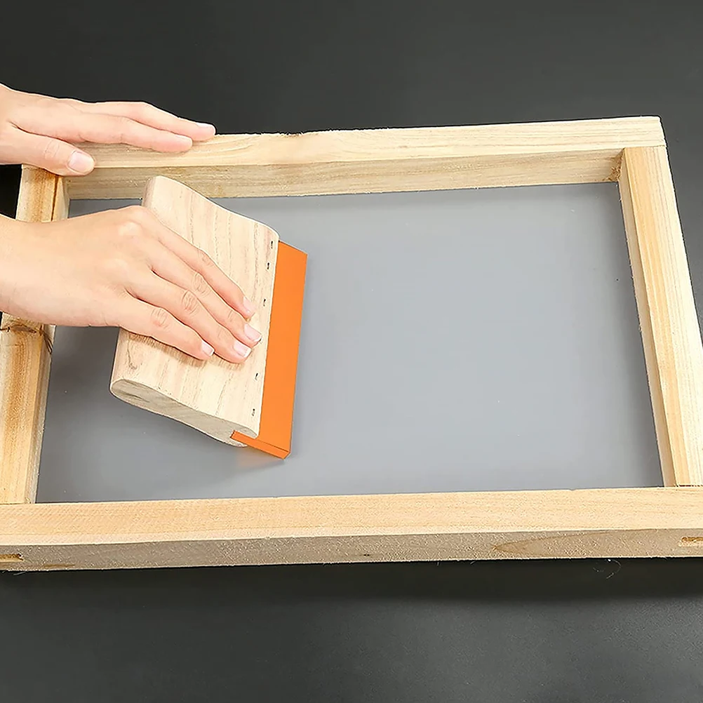 

2Pcs Screen Printing Squeegee Wooden Ink Scraper Durable Printing Tool for Manual DIY Textile Graphic Applications