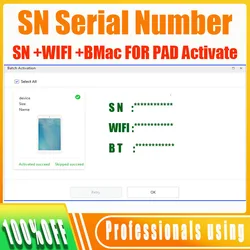 SN numero di serie per iPad mini1 2 3 4 iPad Air AIR2 ipad 6 7 pro pro2 SN numero di serie WiFi BT indirizzo per la riparazione della versione WiFi