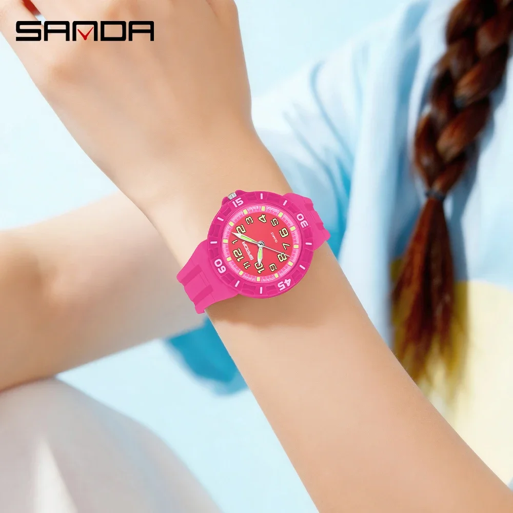 SANDA Student Quartz Watch 50m Waterproof Luminous Durable Sports Watch for Men and Women Simple and Elegant 6386 view 6