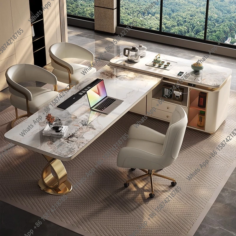 O High-end Minimalism Mesa De Escritorio Furniture Modern Design Office Desk Coffee Table Elegant Luxury Creativity L Shaped Des