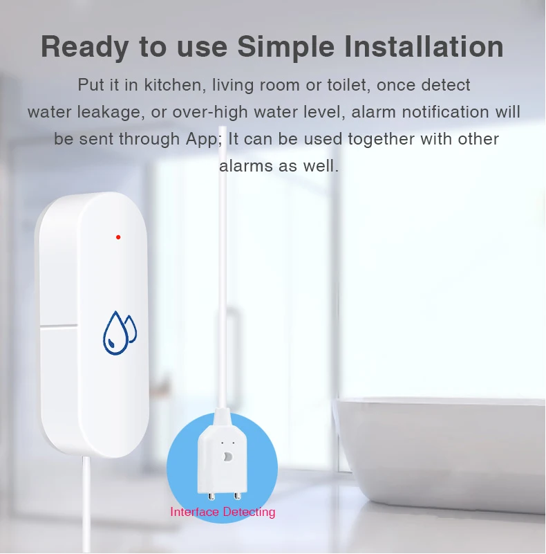 تويا زيجبي استشعار تسرب المياه مستوى التنبيه كاشف تسرب الفيضانات الحياة الذكية APP التحكم عن بعد حماية أمن الوطن الذكي #3