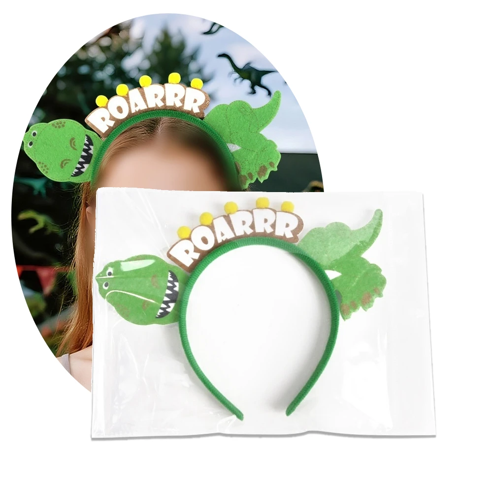 1Pcs Nette Cartoon Tier Dinosaurier Stirnband Für Frauen Mädchen Stirnband Geburtstag Party Kostüm Haar Zubehör DIY Foto Requisiten