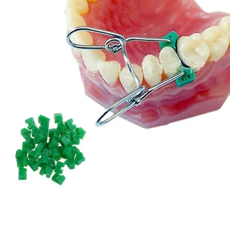 20×40Pcs/Bag Triangular Tooth Wedges Disposable Plastic Dental Teeth Gap Ring Dental Green Gap Wedges Oral Materials Therapy