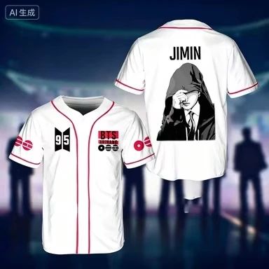 26 Summer New Korean Wave K-pop BTS Male Band Idol Peripheral Printed Breathable Quick Drying Short Sleeved T-shirt Fans Singer view 2