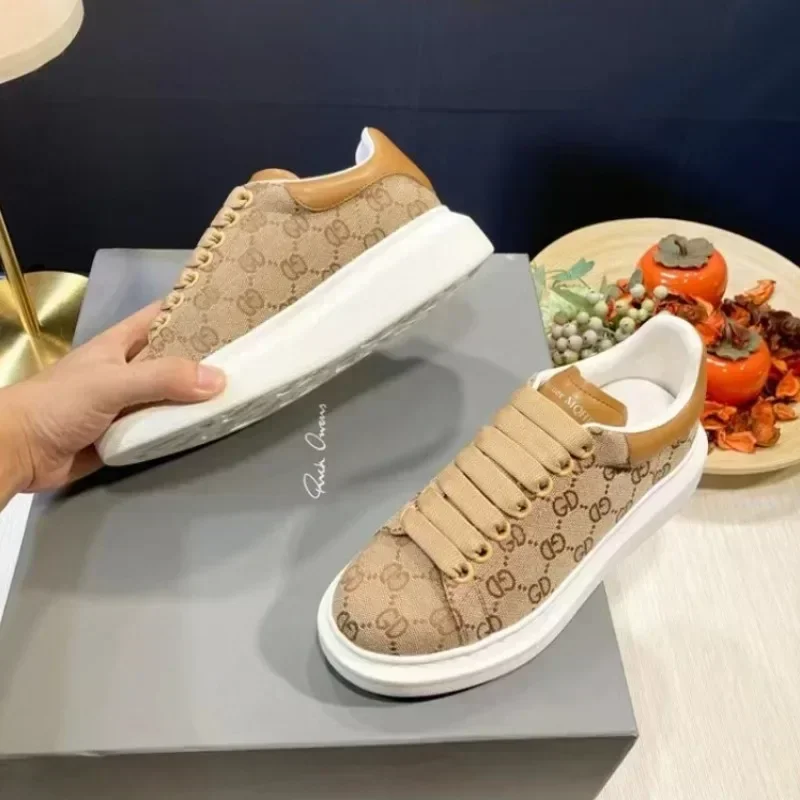 2025 Men's Women Casual Shoes Couple All-match Chunky Lace-up Sneakers Fashion Elevated Muffin Shoes Man Board Shoe Mujer Hombre image 6