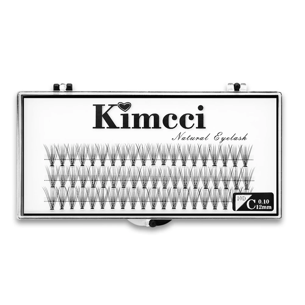 Kimcci 60 Knoten/Fall, natürliches Make-up für falsche Wimpernverlängerung, 10P, Nerz, individuelle künstliche Wimpern, professionelle gefälschte Pfropfen von Zilien – Detail 13