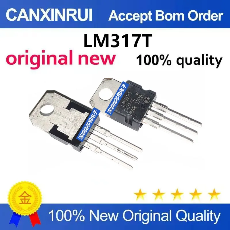 (5-100pieces)Brand New Original LM317 LM317T TO-220 Adjustable Three-Terminal Voltage Regulator IC