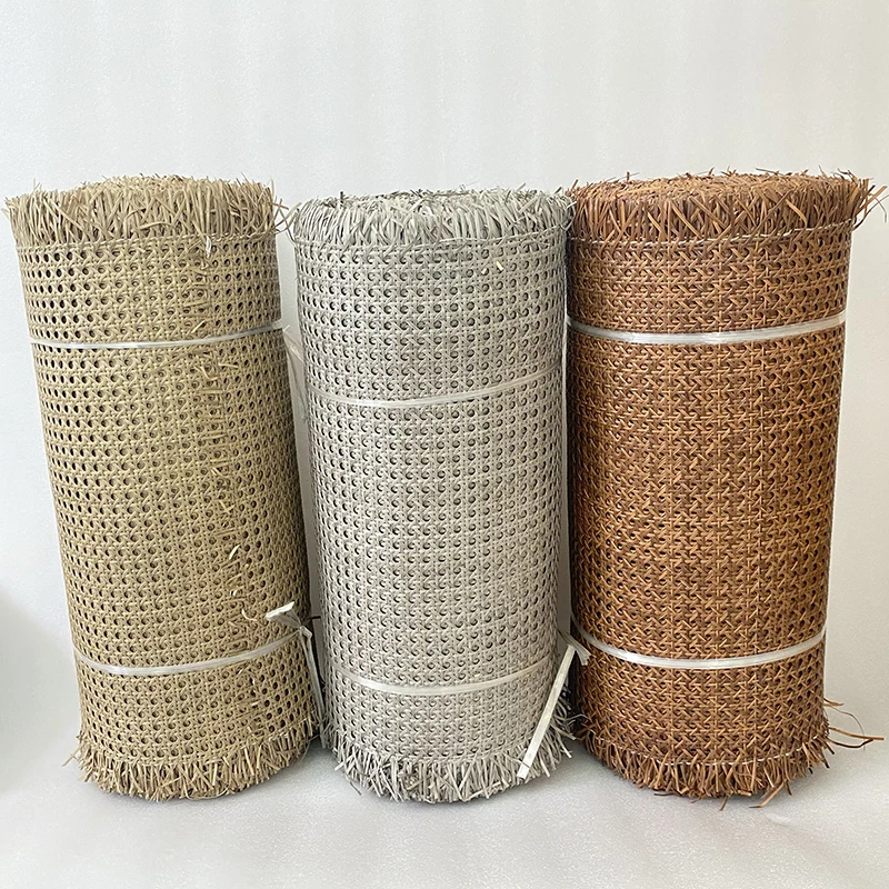Multi Size New Colors Indonesian Plastic Rattan Cane Chair Table Furniture Repair Material Webbing Roll Wicker Sheet Exclusive