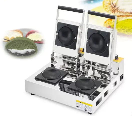 Ice Cream Burger Press Maker Crispy Gelato Cake Donut Bun Toasting Machine