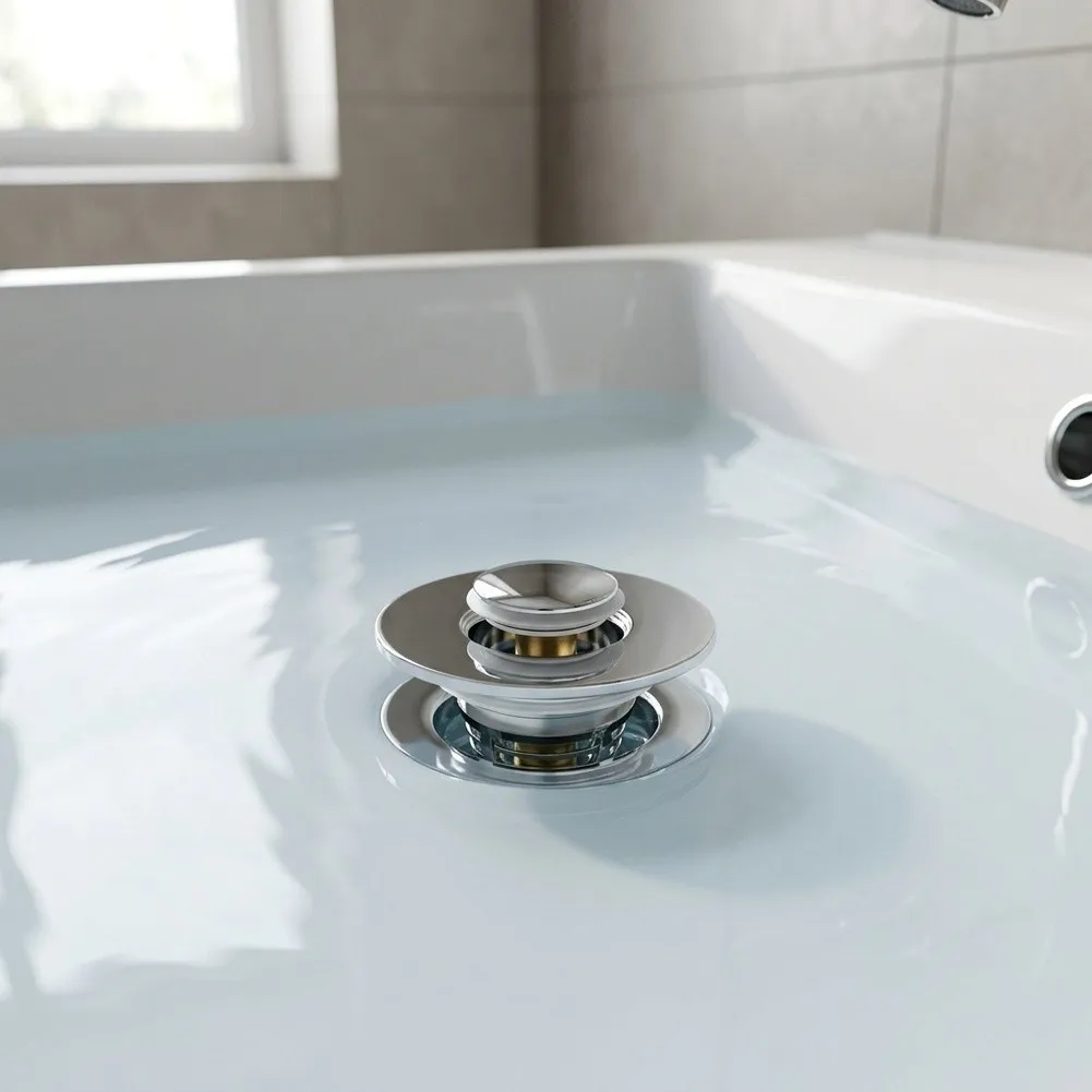 Click‑clack Sink Drain Stopper, Snap‑up Basin Drain Core With Solid Brass Spring, Replacement Pop‑up For Bathroom Wash