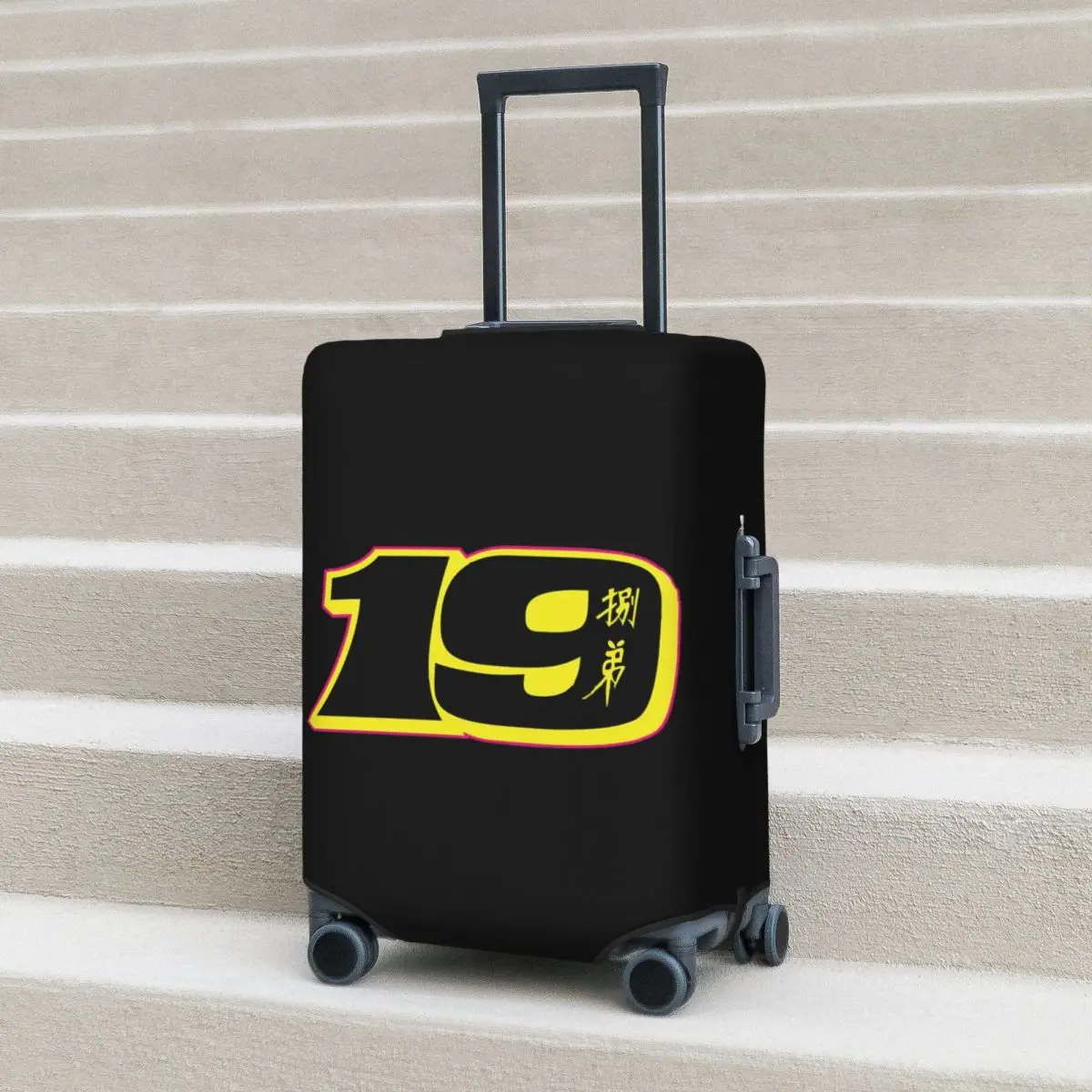 

Alvaro Bautista Number 19 Suitcase Cover Protection Elastic Travel Luggage Protector Covers for 18-32 Inch