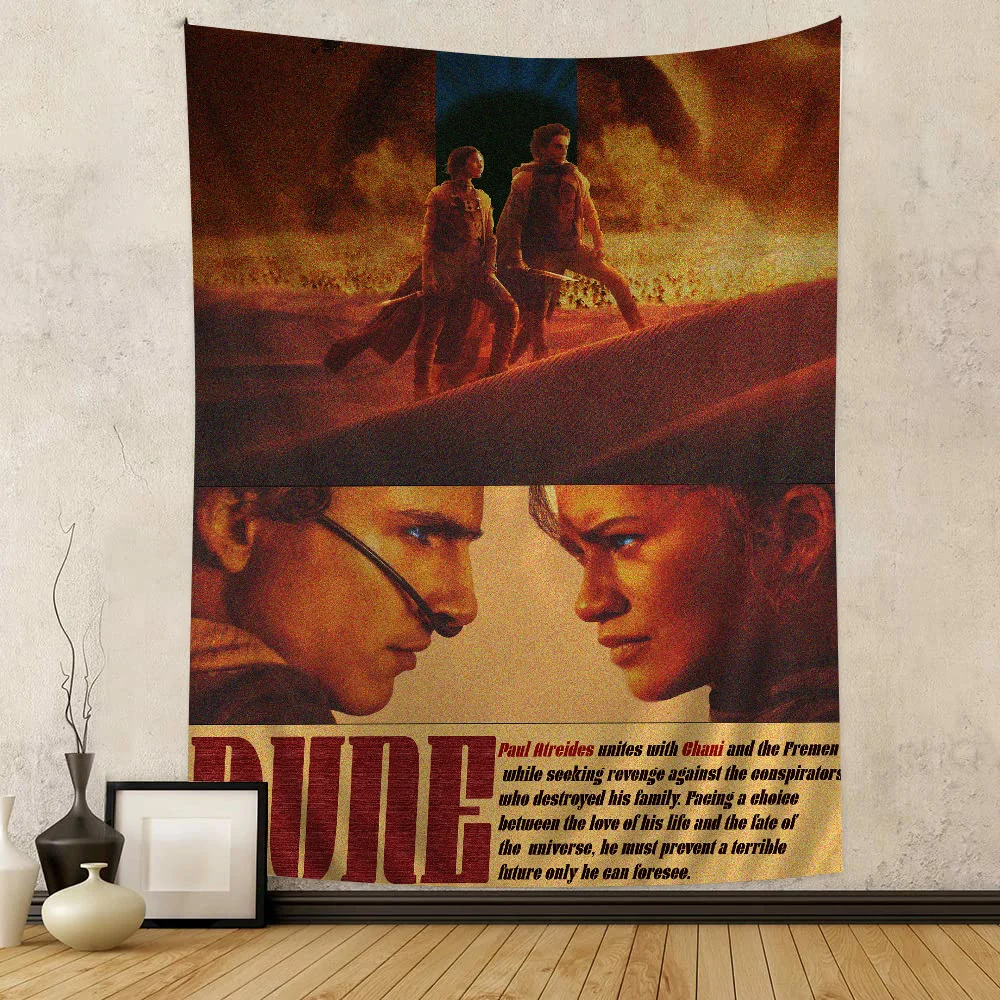 Movie Dune Chart Tapestry Art Science Fiction Room Home Decor Cheap Hippie Wall Hanging