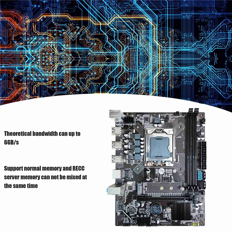 AU32-X79 Desktop-PC-Motherboard-Set + E5 2420 CPU + 2X 4G DDR3 RAM M.2 NVME LGA1356 DDR3-Speichersteckplatz SATA3.0 Gaming-Motherboard