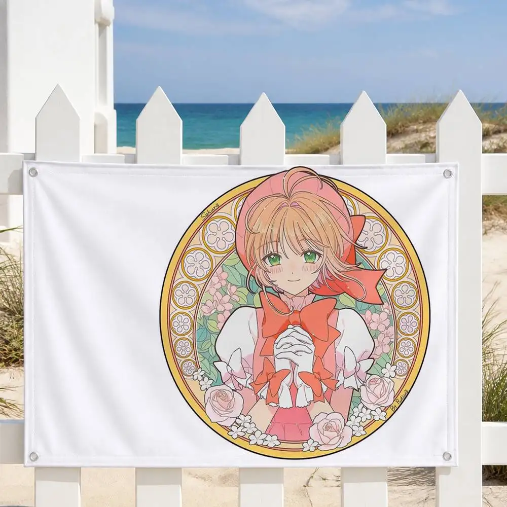 Cardcaptor Sakura Decorative Wall Flag Banner for Home Garden Garage Indoor Outdoor Decor