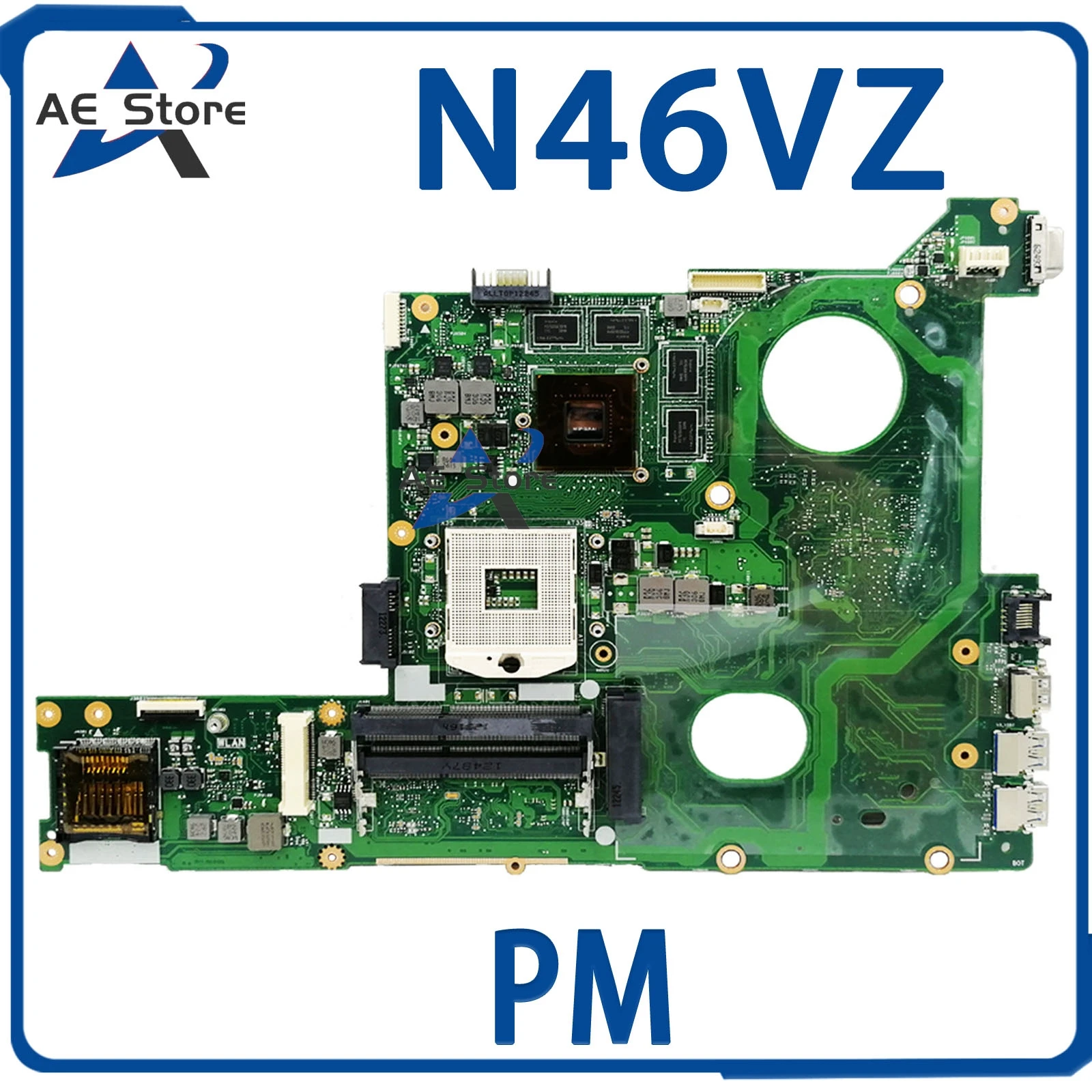 N46VZ Mainboard N46V N46VB N46VJ N46VM Laptop Motherboard HM76 GT630M GT635M DDR3 HAUPTPLATINE TEST OK