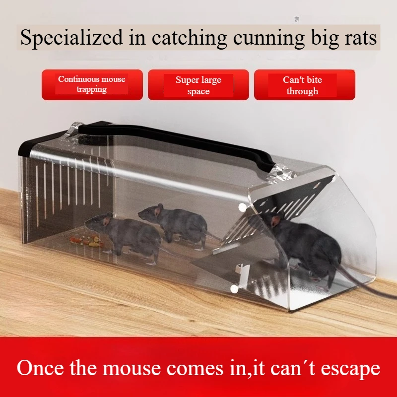 Trappola per mouse completamente automatica: gabbia per dispositivo di cattura del mouse, ingresso unidirezionale, adatta per uso commerciale e domest