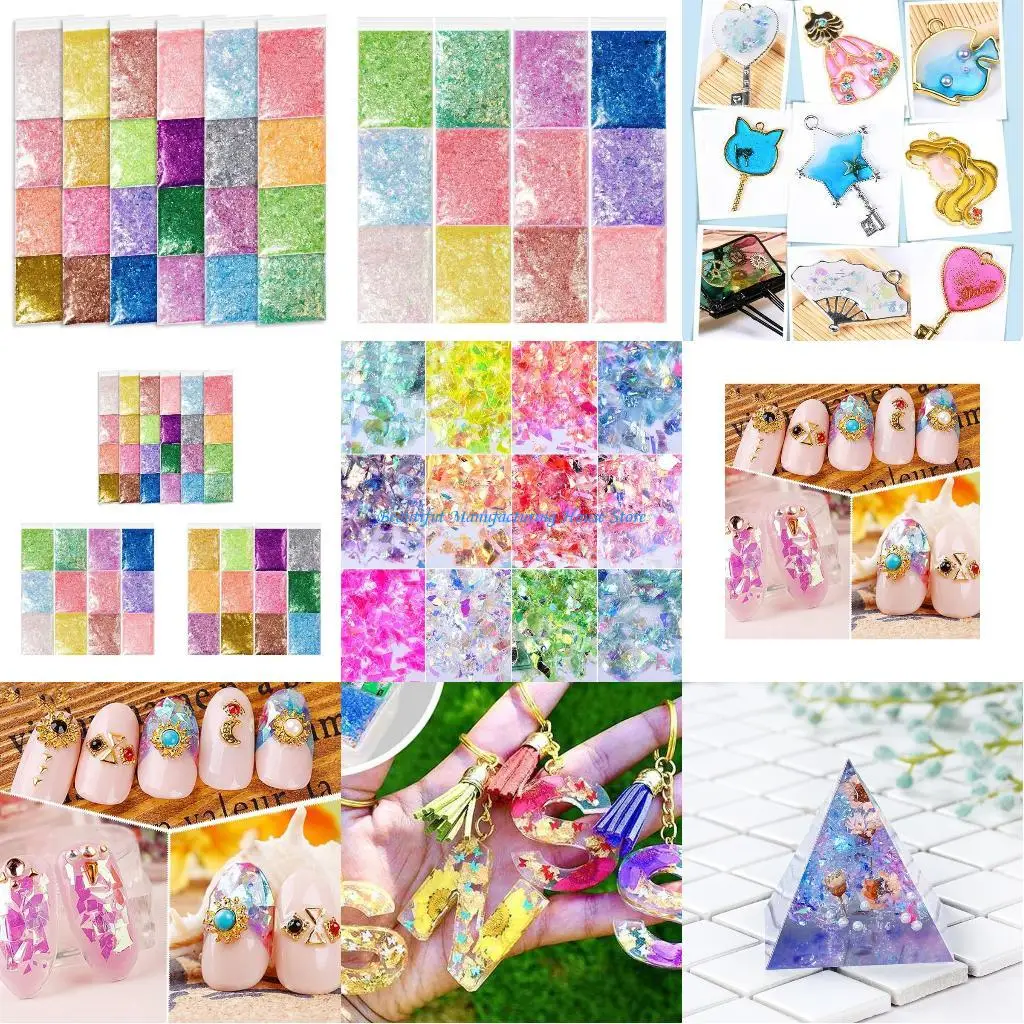 

E56A 24/12 Color Sequins Sticker Decor for Resin Epoxy Acrylic Craft Filler