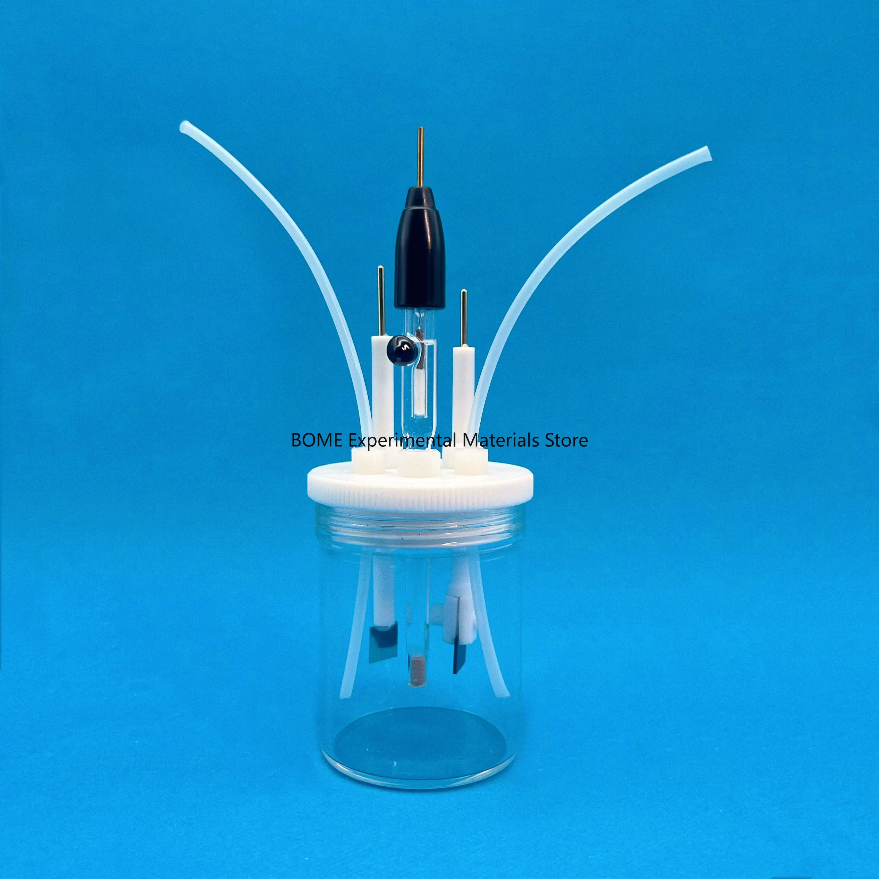 

C001 5 Port Sealed Electrolysis Cell 3 Electrode System Electrochemical Experiment Cup