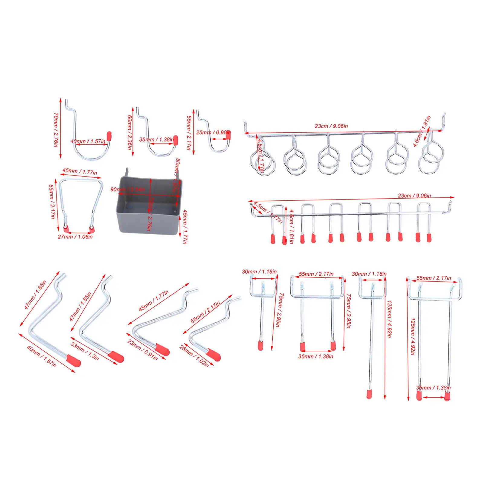 طقم خطاف Pegboard مع خطافات متنوعة ، تخزين أدوات ، طقم منظم لورشة العمل المنزلية ، من من من
