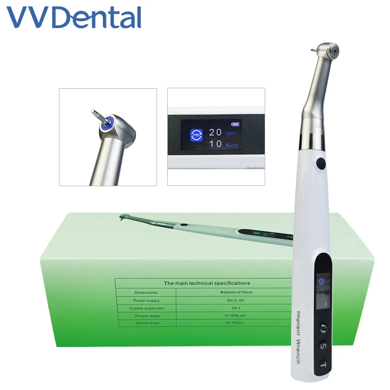 Dental Electric Wireless Torque Driver Implant Torque Wrench with 16pcs Screwdrivers Kit Implant Motor Dentistry Tools