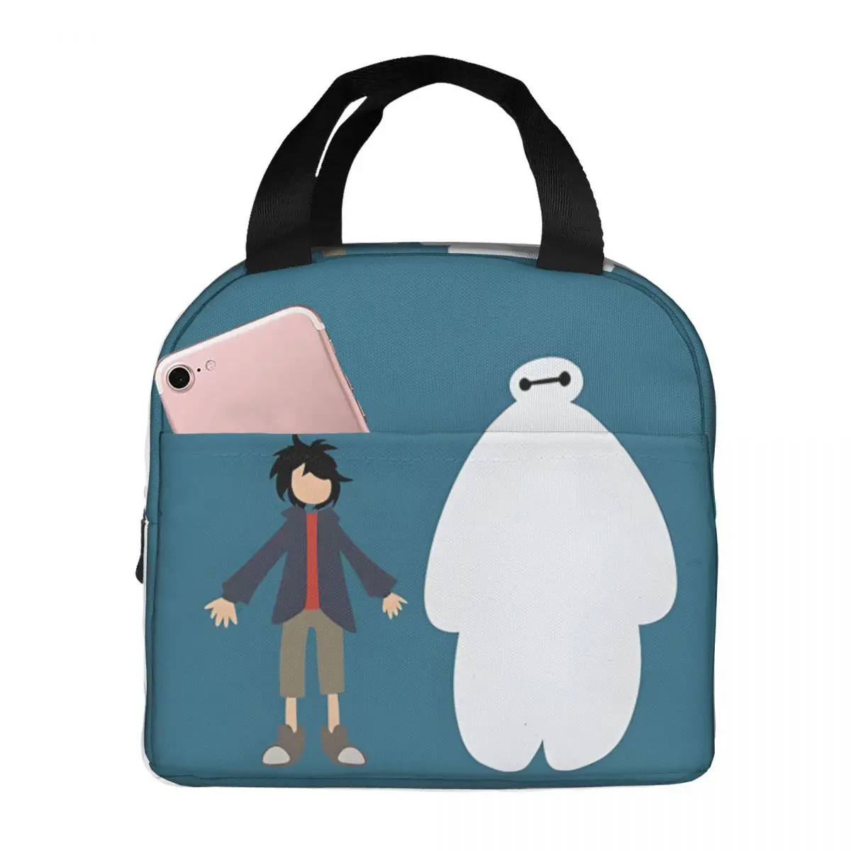 Cooler Portable Fashion Food Pouch Friend Leakproof Insulated Disney Big Hero 6 School Lunch Bag For Kid