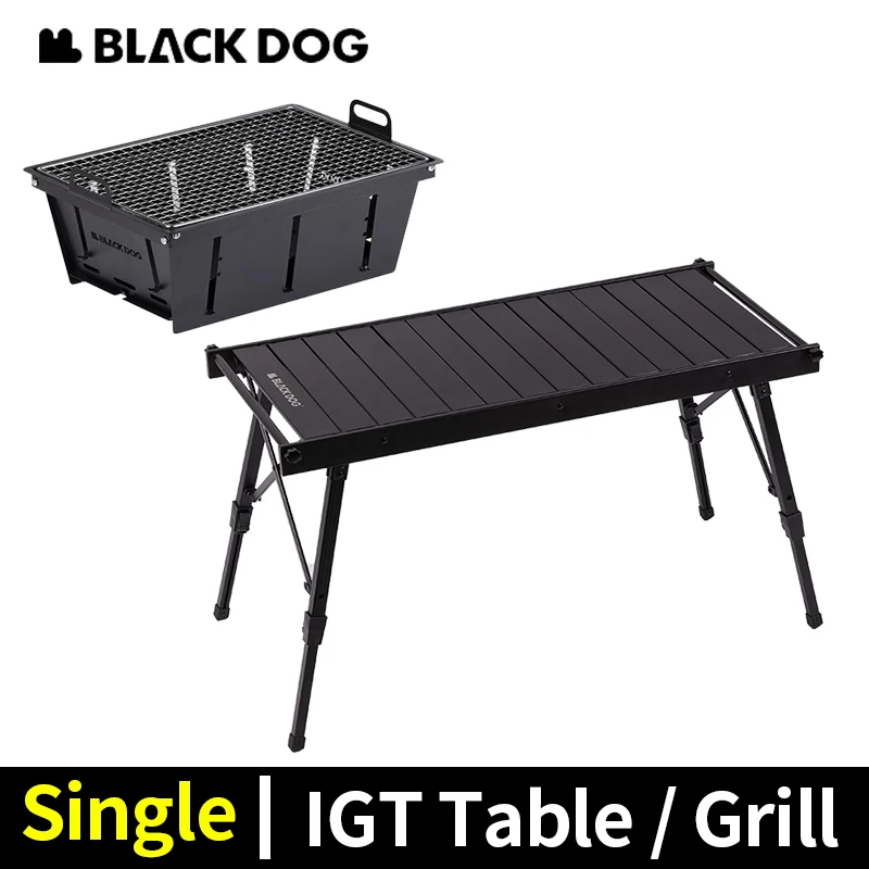 

Naturehike Blackdog Folding IGT Roll Table Adjustable Height for BBQ Grill Outdoor Camping Beach Removable Desktop Bearing 40kg