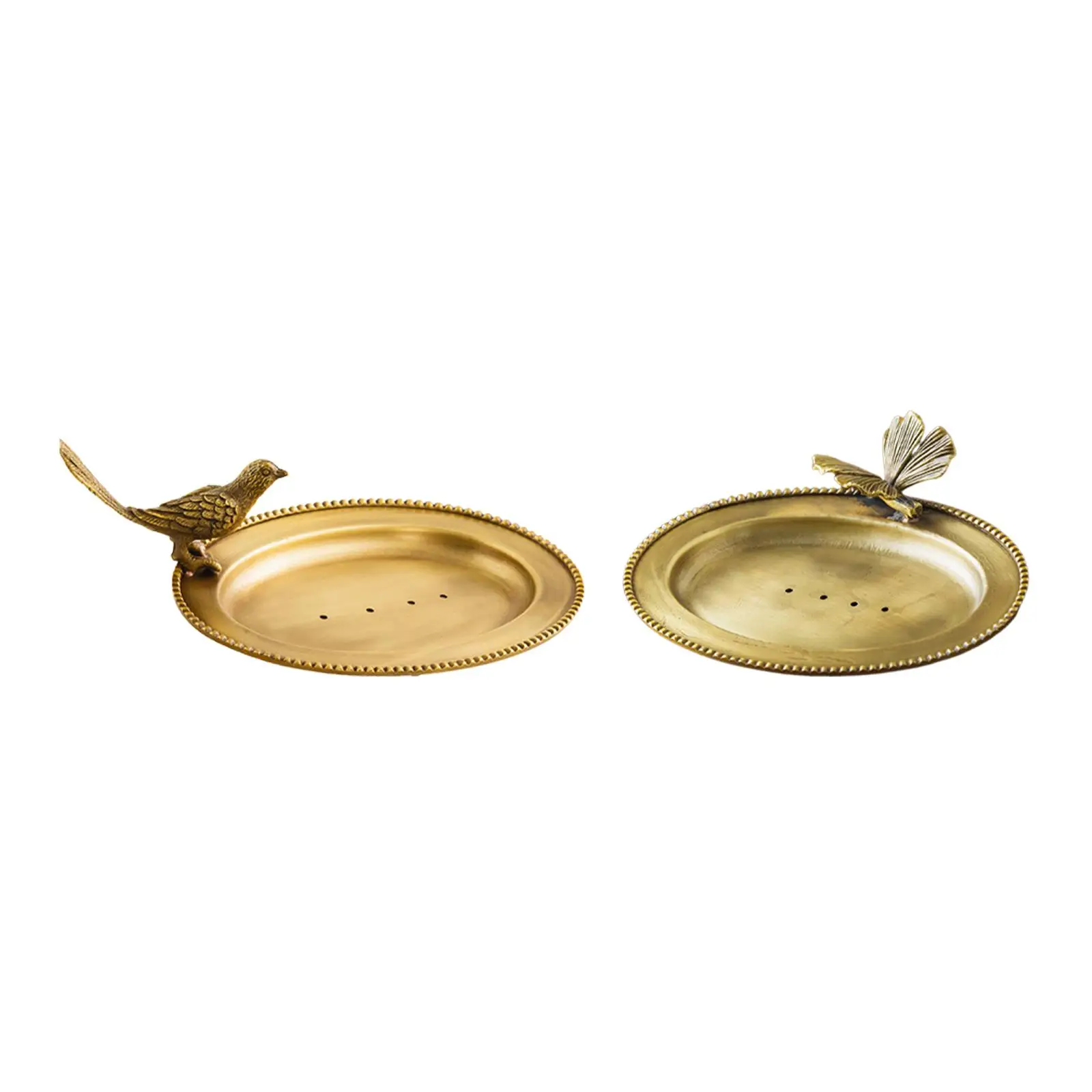 

Brass Soap Dish Holder Small Jewelry Tray for Countertop Tabletop Shower