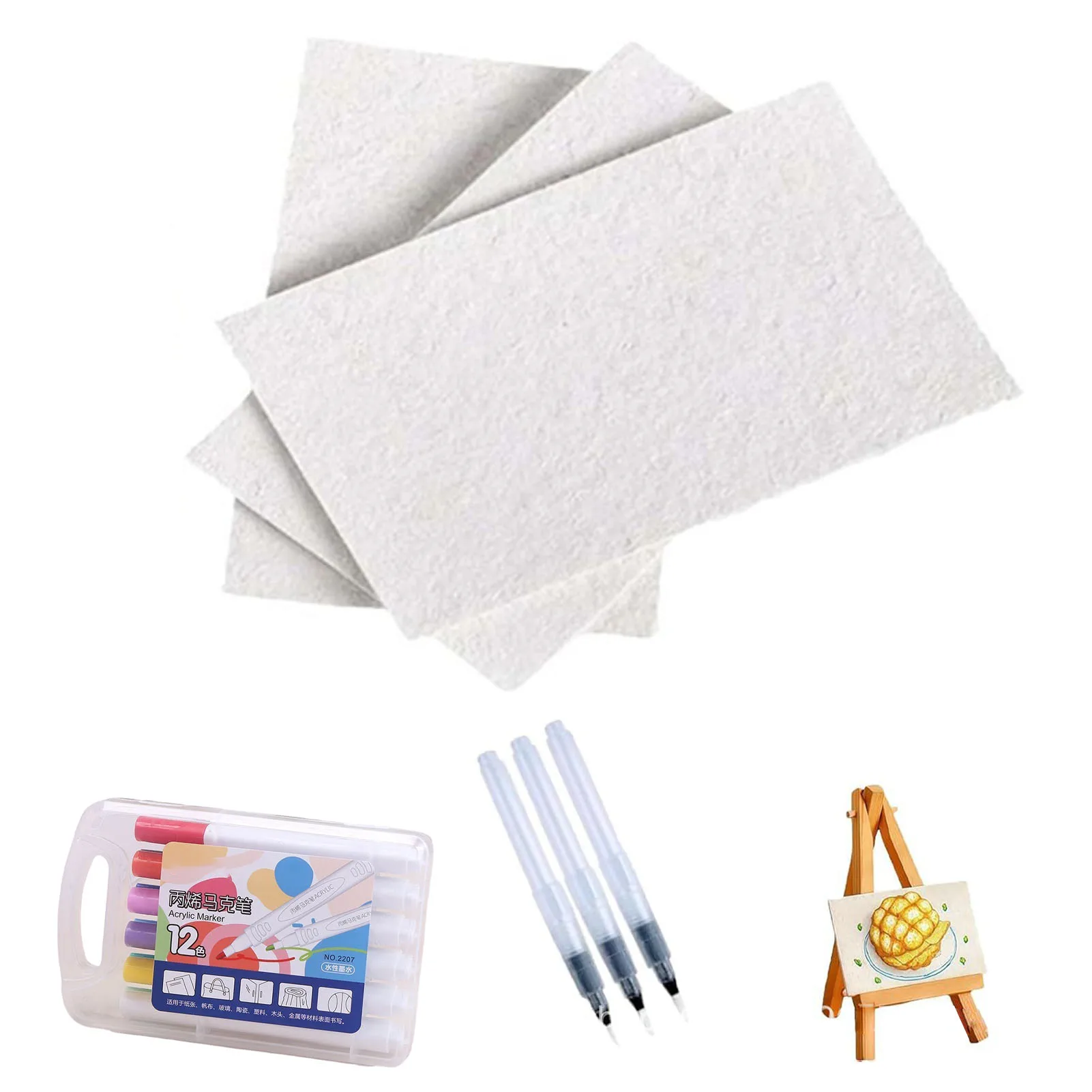 

10PCS Foam Texture Painting Paper puffy Texture Paper with pen Magic 3D Art Drawing Paper for Kids DIY Painting Educational Toys