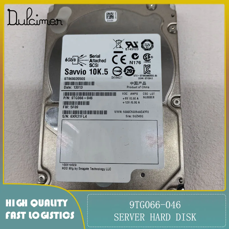 

Server hard drive 9TG066-046 ST9600205SS 600GB 10K SAS original second-hand