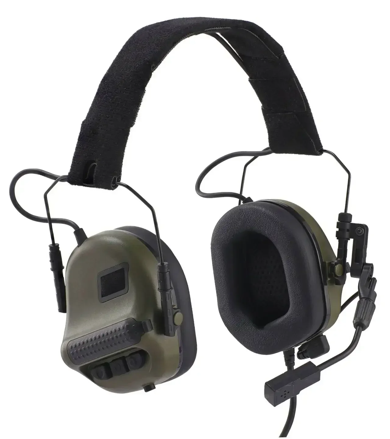 Upgrade Airsoft Tactical Headset Foldable Earmuff Microphone Military Headphone Shooting Hunting Ear Protection Earphones