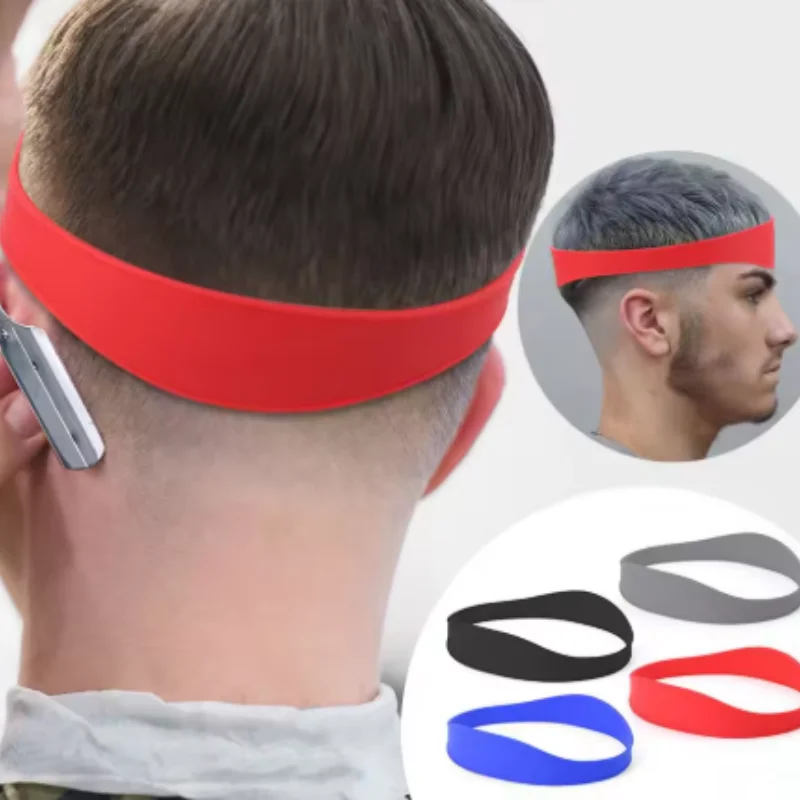 1/2/4pcs Mix Curved Silicone Haircut Guide Band Flexible Neckline Shaving Template Portable Home DIY Hair Trimming Tool