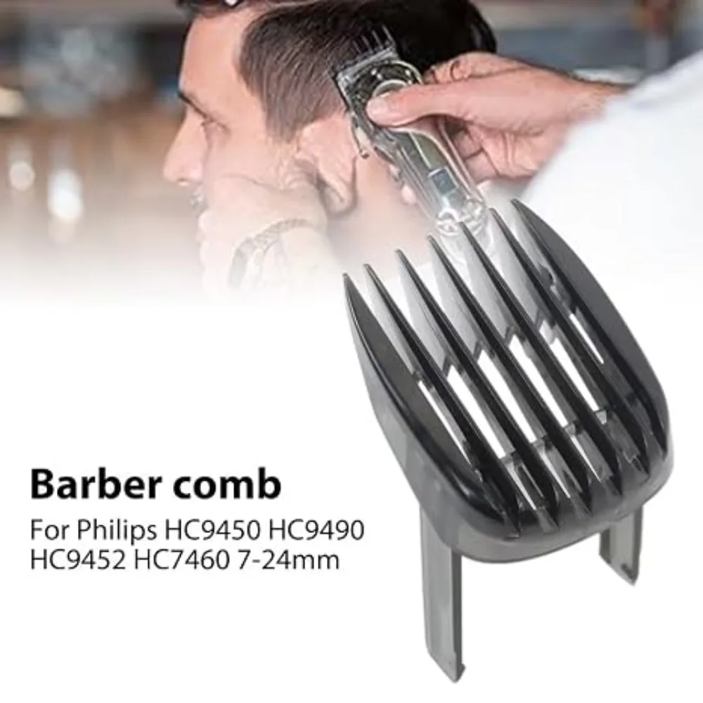 Upgraded Hair Clipper Comb for Philips HC9450 HC9490 HC9452 HC7460 HC7462, Hair Trimmer Replacement Comb Adjustable 7-24mm