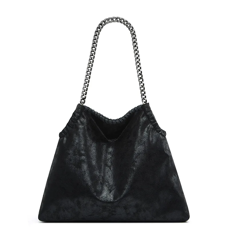 

Новинка осени и зимы 2025 года, универсальная большая вместительная новая сумка через плечо, сумка-тоут с цепочкой, женская сумка под мышками