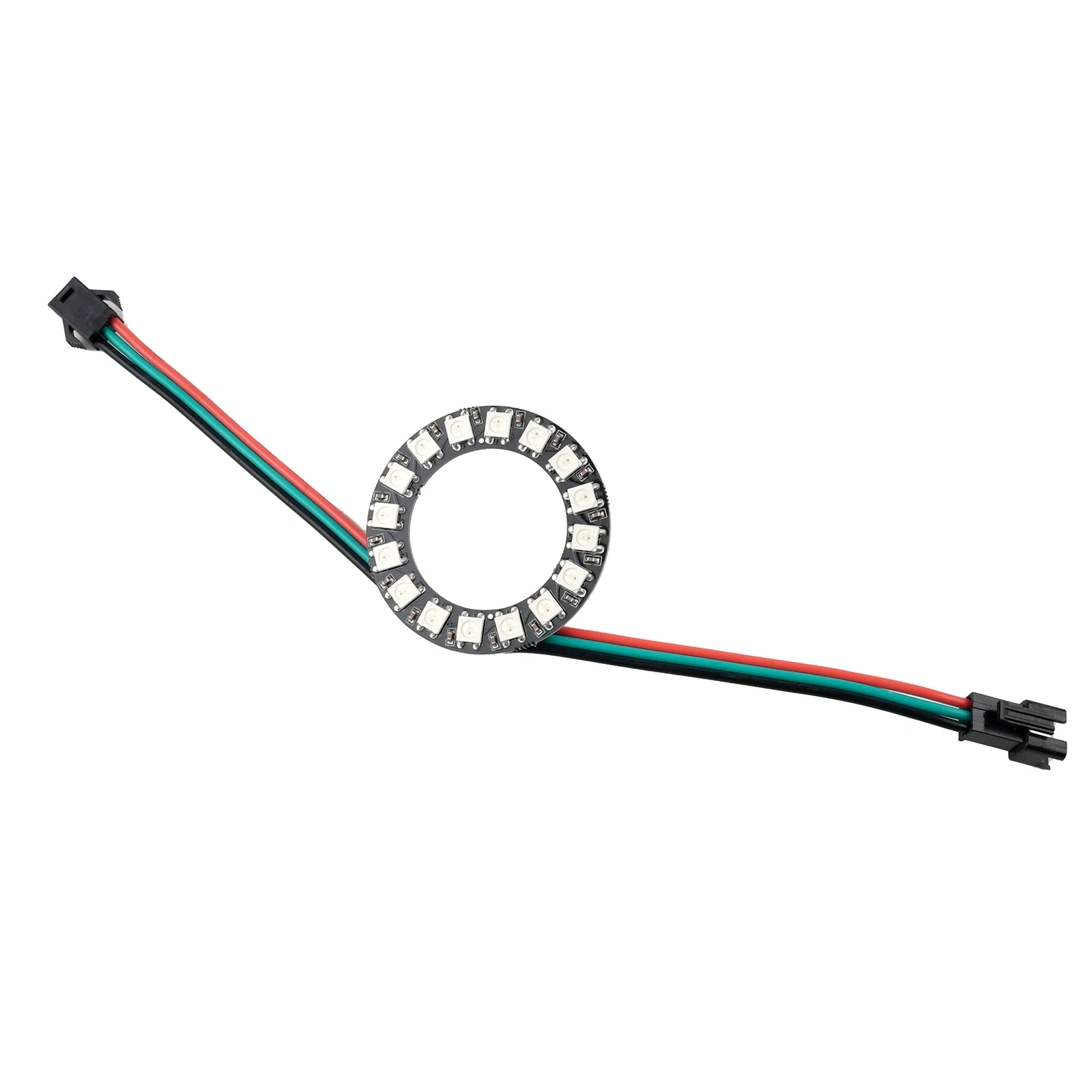 โมดูลวงแหวน WS2812B 16LED DC5V แบบตั้งโปรแกรมได้ RGB LED วงกลม ใช้ได้กับ Arduino/Raspberry Pi