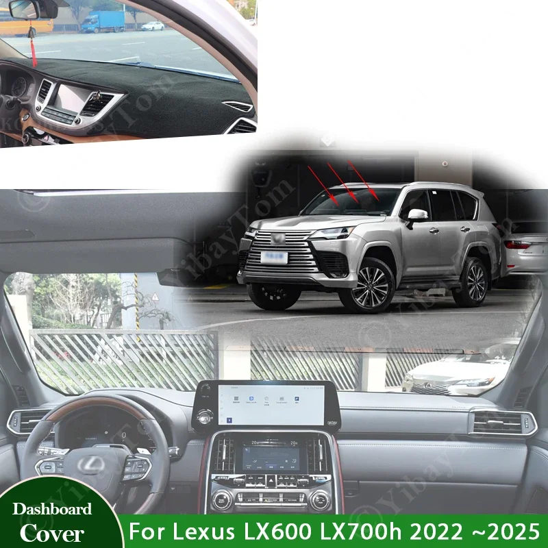 

Anti-Slip Mat Dashboard Cover Pad Sunshade Dashmat Protect Carpet Car Accessories Dash 2024 For Lexus LX600 LX700h 2022 ~ 2025