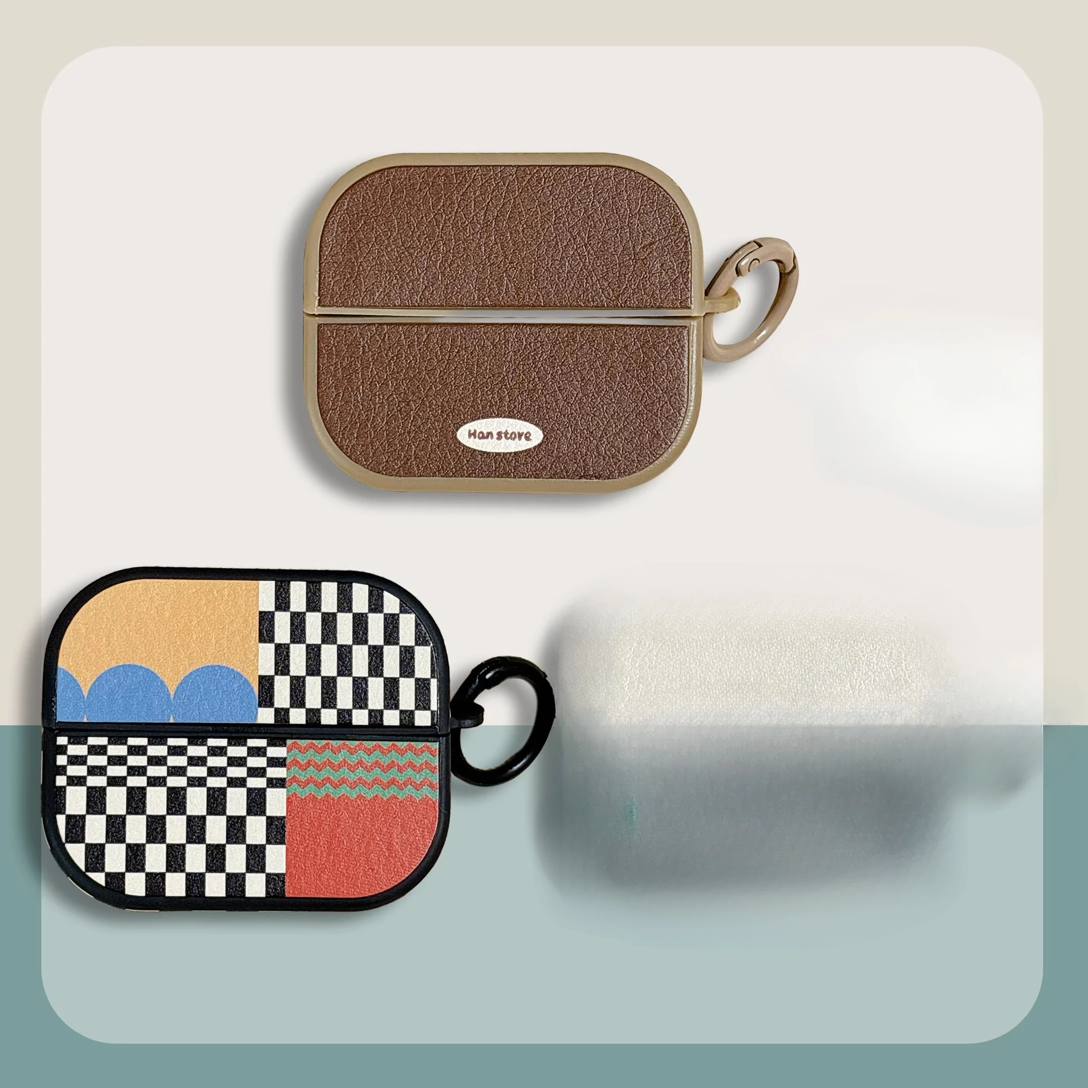 

Vintage Checkered Geometric Earphone Case for Sumsung Galaxy Buds 3/3 Pro Wireless Earphone Cover Charging Box for Buds3 FE