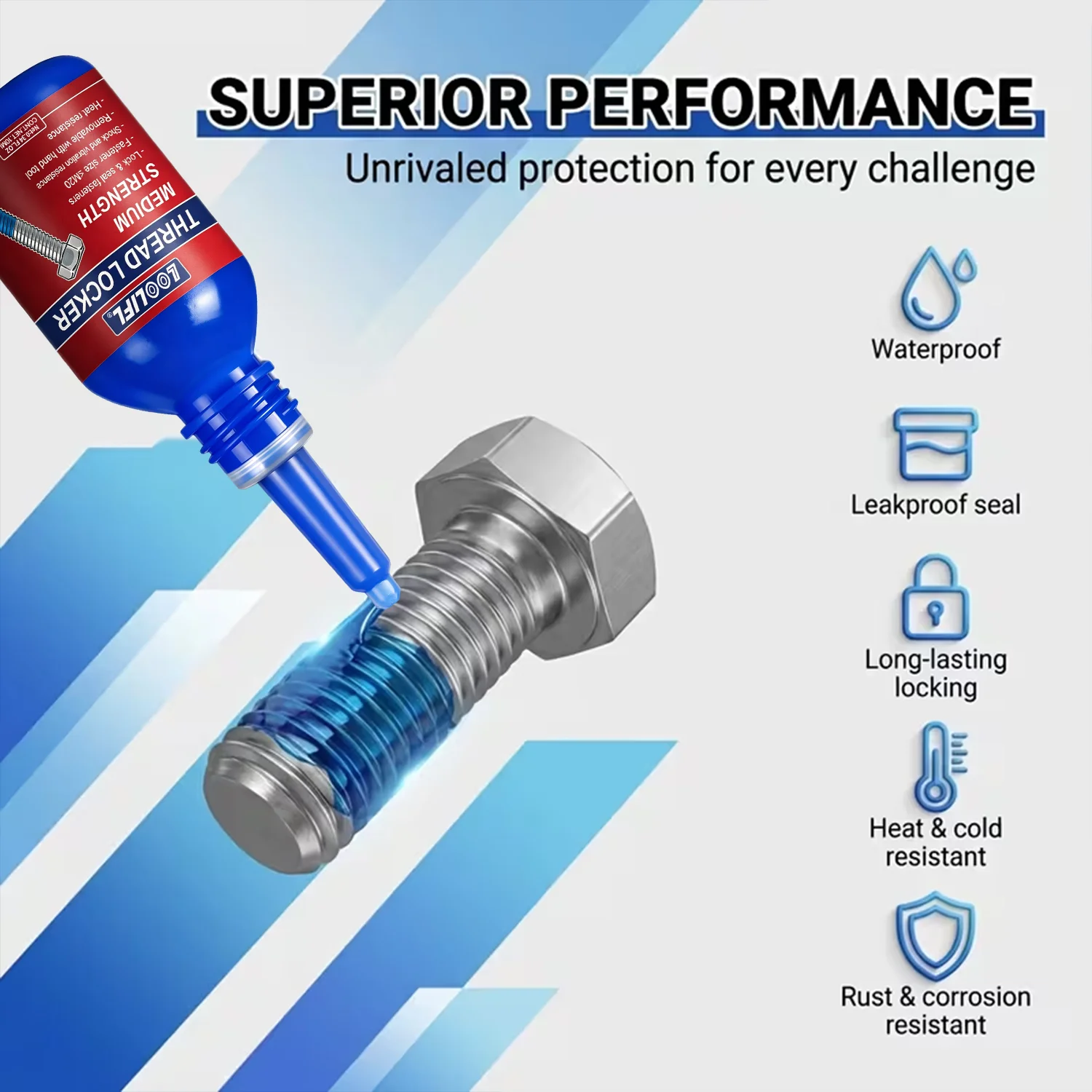 271 Threadlocker 243 Screw Glue Agent Anaerobic Adhesive High Strength Thread Locking Anti-Loosening Metal Bolt Nut Repair Tools