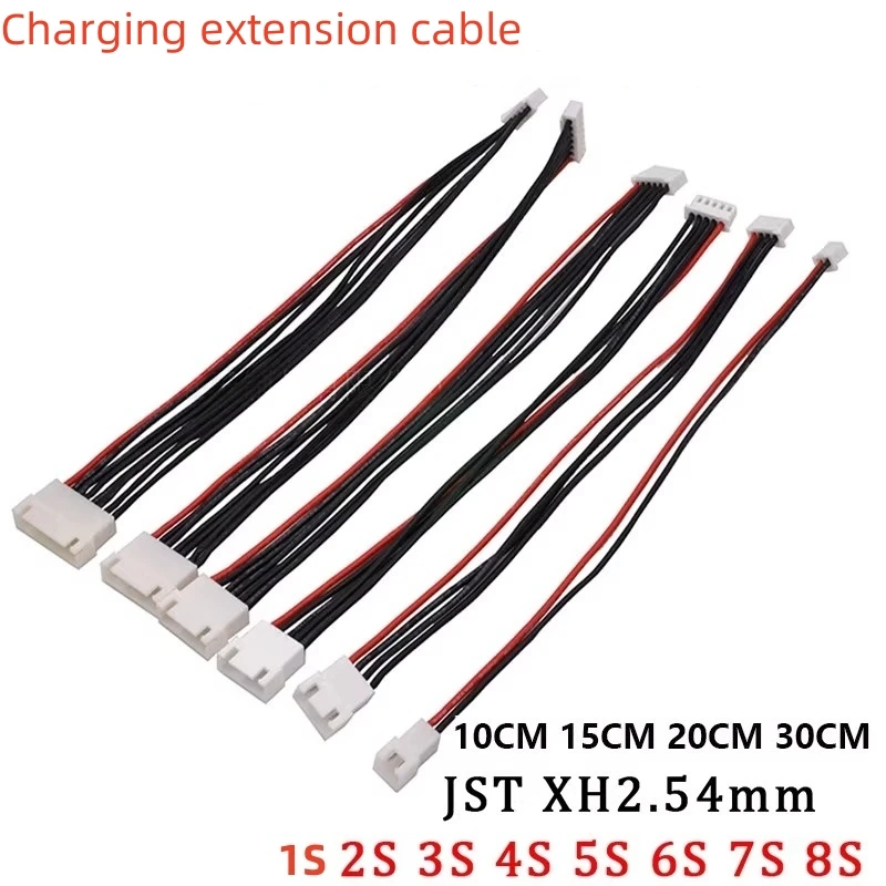 5pcs/lot JST-XH 1S 2S 3S 4S 5S 6S 20cm 22AWG Lipo Balance Wire Extension Charged Cable Lead Cord for RC Lipo Battery Charger
