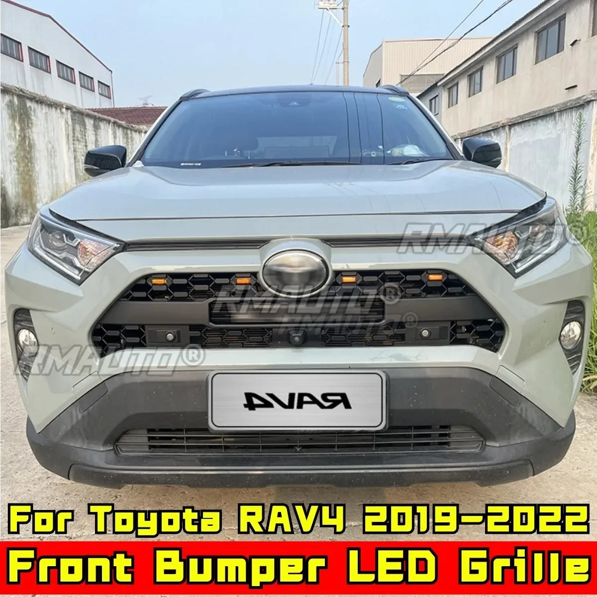 

Front Racing Upper Radiator Grilles for Toyota RAV4 2019-2022 Tunning Part Car Front Bumper Racing Grille Grill Car Accessories