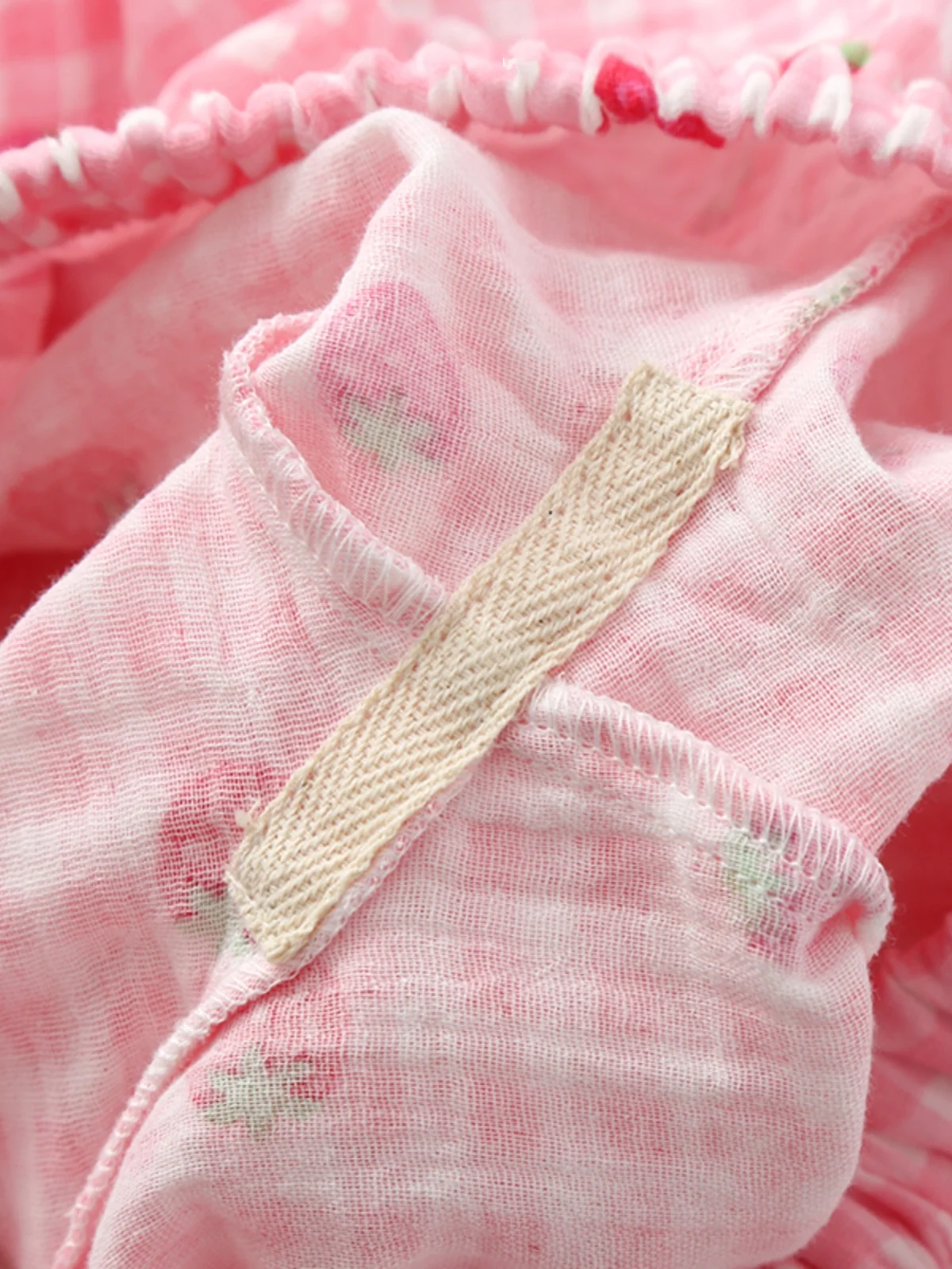 

Pink Stberry Pure Cotton Long Sve Spwear Women's Spring Autumn Home Clothes Set Cute Sweet Double Layer Gauze