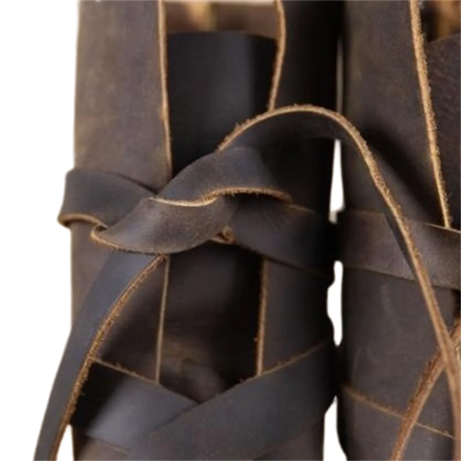 Piratenritter Cosplay Stiefel Vintage Ritter Mittelalterliche Renaissance Schuhe Unisex Schnürstiefel aus PU-Leder für Halloween Karneval Party – Detail 7