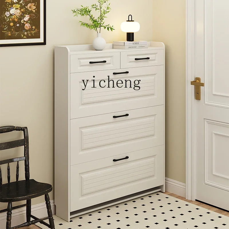 TQH with drawers at the door of the home, the new ultra-thin tipping bucket shoe cabinet is extremely narrow