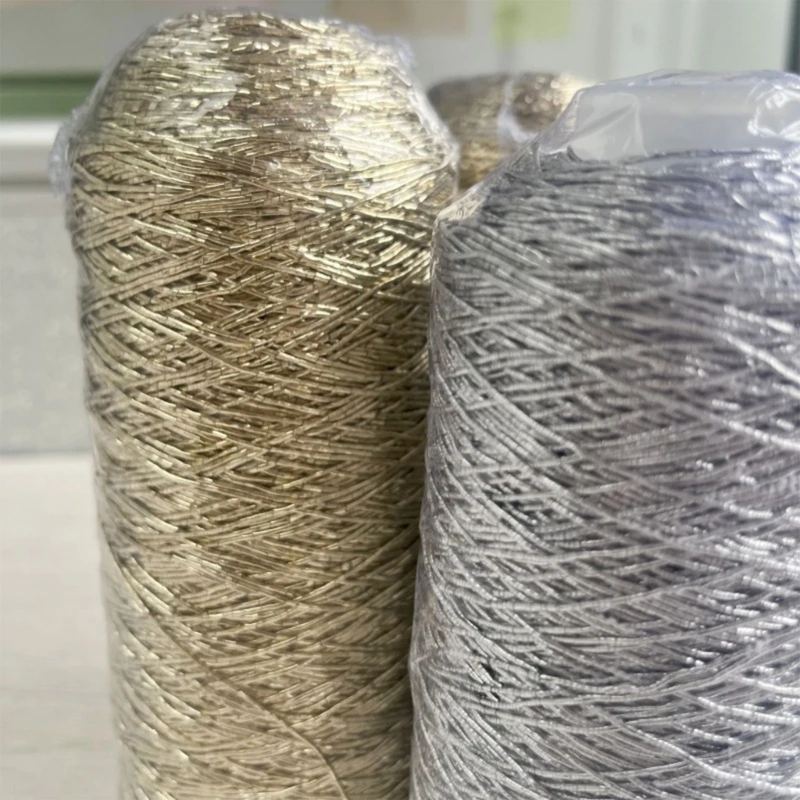 200G/Cuộn Kim Loại Móc Sợi Polyester Đan Sợi Cho Đan Dệt Dự Án Làm Túi Móc Khóa Mặt Dây Trang Sức Giọt