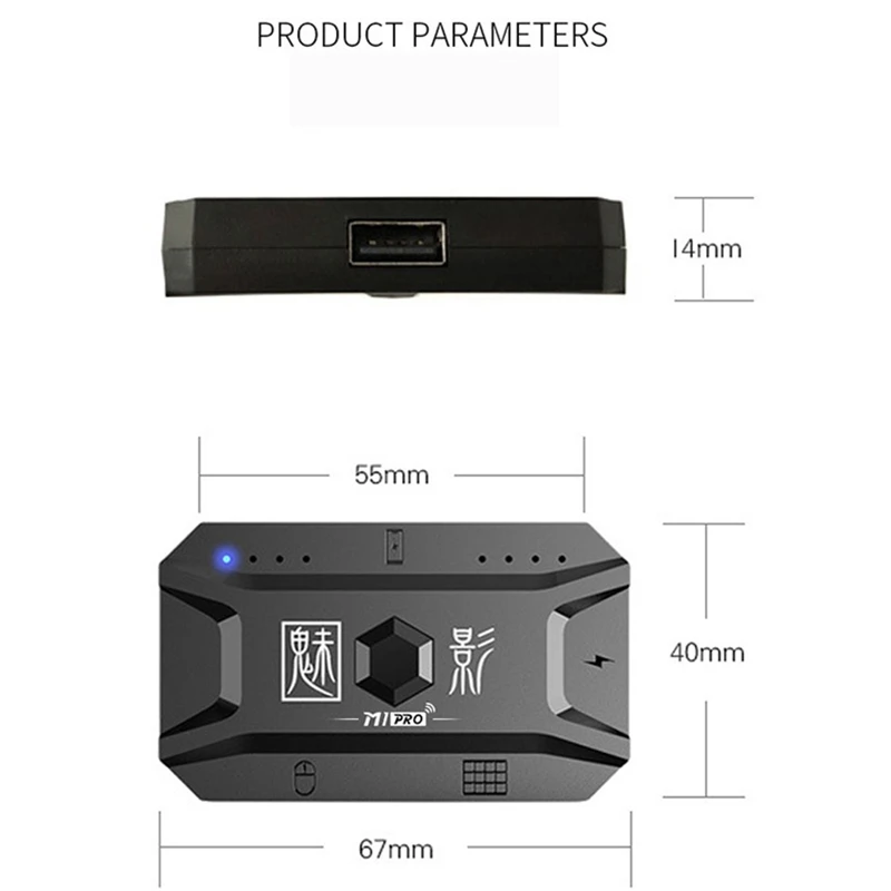 محول ألعاب التوصيل والتشغيل ، وحدة تحكم محمولة PUBG ، ماوس لوحة مفاتيح الألعاب ، بلوتوث ، محول أندرويد ، 4X