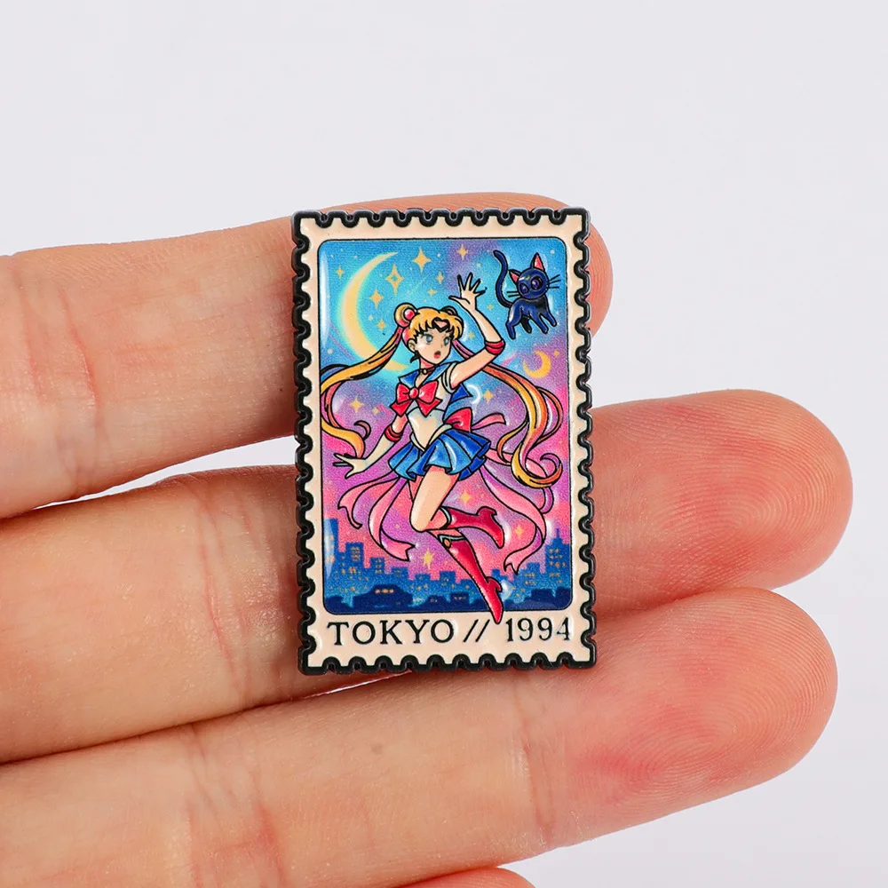 Cute enamel brooch, anime badge backpack, women's brooch, hat, lapel pin, cosplay accessory, fan collectible, gift view 3