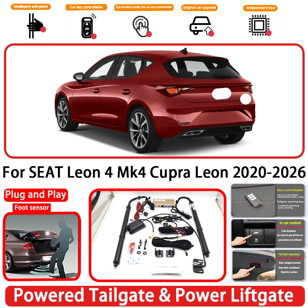 for SEAT Leon 4 Mk4 Cupra Leon 2020-2026 OEM Plug and Play Auto Powered Tailgate Power Liftgate Rear Trunk Opener System