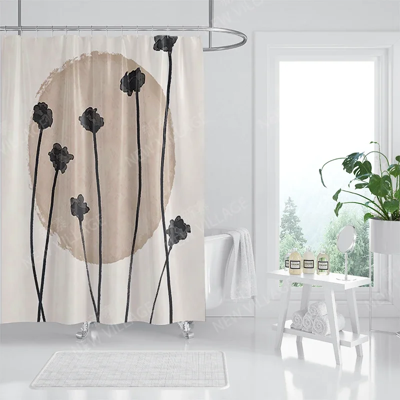 Waterproof fabric shower curtains Bathroom curtain accessories 180x200 Bath curtain for shower 240*200 nordic boho decoration